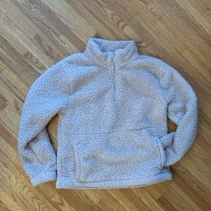 Gap Women’s Light Pink Sherpa Sweatshirt - Small